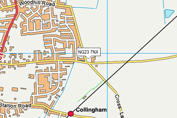 NG23 7NX map - OS VectorMap District (Ordnance Survey)