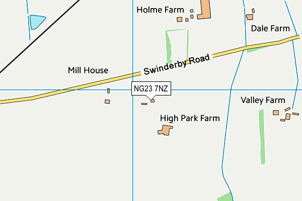 NG23 7NZ map - OS VectorMap District (Ordnance Survey)