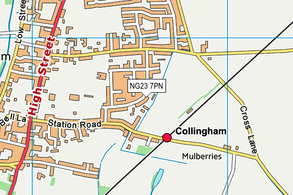 NG23 7PN map - OS VectorMap District (Ordnance Survey)