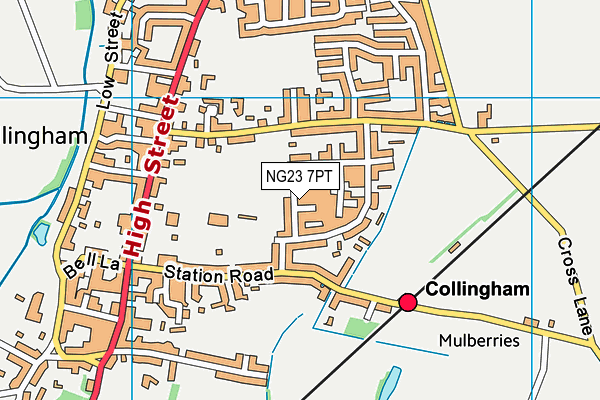 John Blow Primary School map (NG23 7PT) - OS VectorMap District (Ordnance Survey)