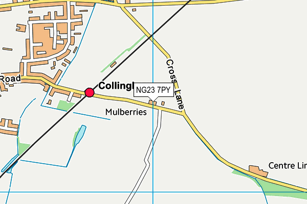 NG23 7PY map - OS VectorMap District (Ordnance Survey)