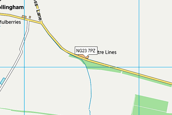 NG23 7PZ map - OS VectorMap District (Ordnance Survey)