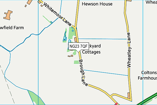 NG23 7QF map - OS VectorMap District (Ordnance Survey)