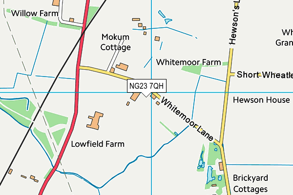 NG23 7QH map - OS VectorMap District (Ordnance Survey)