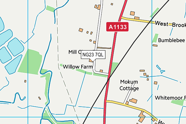 NG23 7QL map - OS VectorMap District (Ordnance Survey)