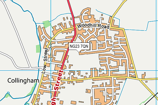 NG23 7QN map - OS VectorMap District (Ordnance Survey)