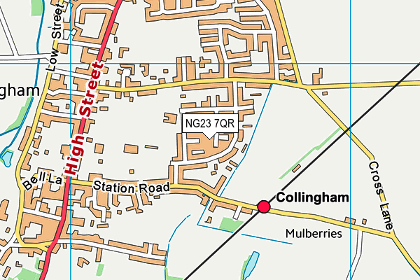 NG23 7QR map - OS VectorMap District (Ordnance Survey)