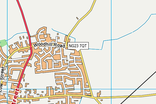 NG23 7QT map - OS VectorMap District (Ordnance Survey)