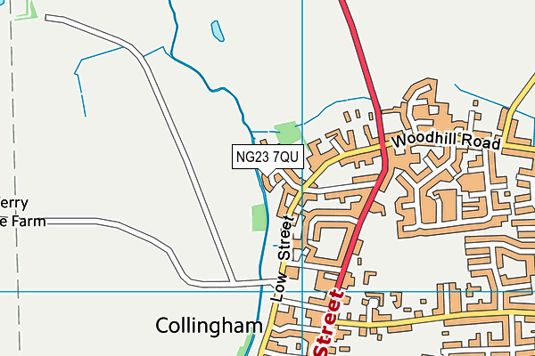 NG23 7QU map - OS VectorMap District (Ordnance Survey)