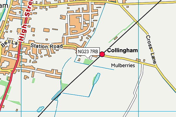 NG23 7RB map - OS VectorMap District (Ordnance Survey)