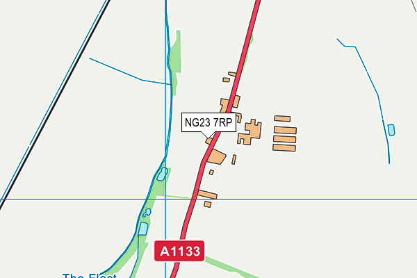 NG23 7RP map - OS VectorMap District (Ordnance Survey)