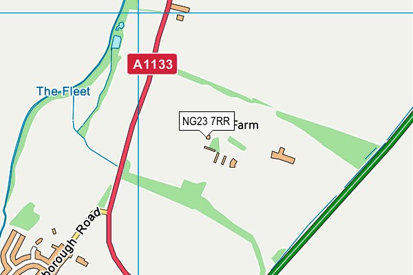 NG23 7RR map - OS VectorMap District (Ordnance Survey)