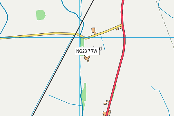 NG23 7RW map - OS VectorMap District (Ordnance Survey)