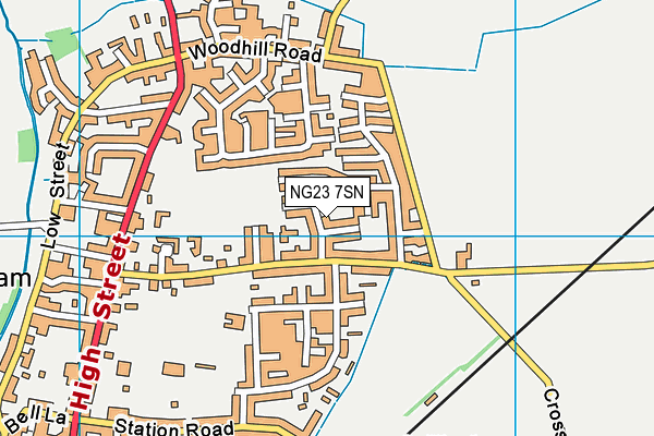 NG23 7SN map - OS VectorMap District (Ordnance Survey)