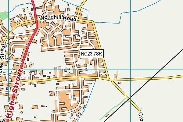 NG23 7SR map - OS VectorMap District (Ordnance Survey)