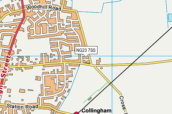 NG23 7SS map - OS VectorMap District (Ordnance Survey)