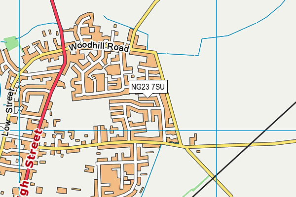 NG23 7SU map - OS VectorMap District (Ordnance Survey)