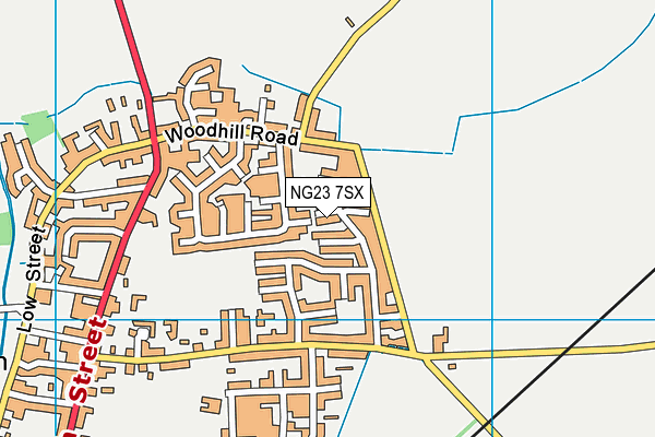 NG23 7SX map - OS VectorMap District (Ordnance Survey)