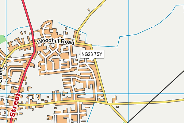 NG23 7SY map - OS VectorMap District (Ordnance Survey)