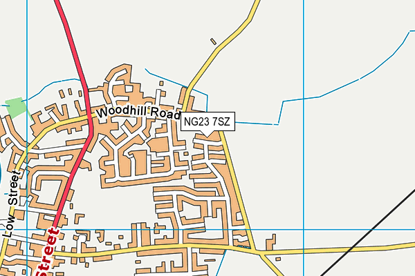 NG23 7SZ map - OS VectorMap District (Ordnance Survey)