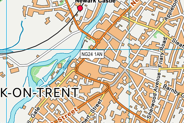 NG24 1AN map - OS VectorMap District (Ordnance Survey)