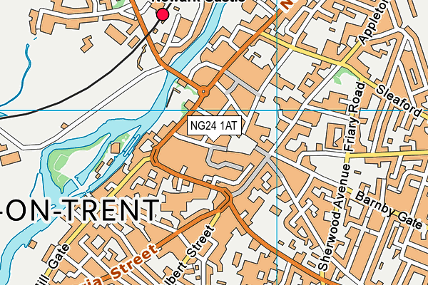 NG24 1AT map - OS VectorMap District (Ordnance Survey)