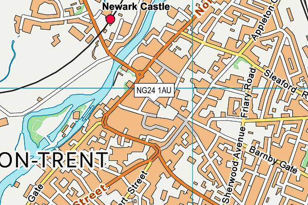 NG24 1AU map - OS VectorMap District (Ordnance Survey)