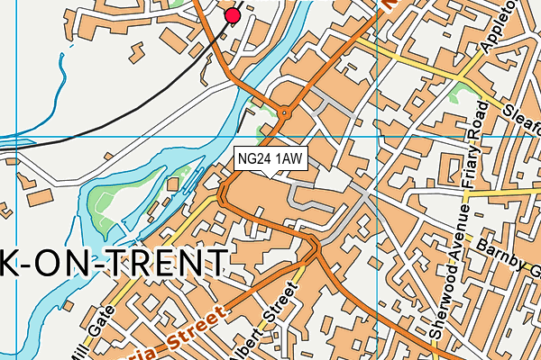 NG24 1AW map - OS VectorMap District (Ordnance Survey)