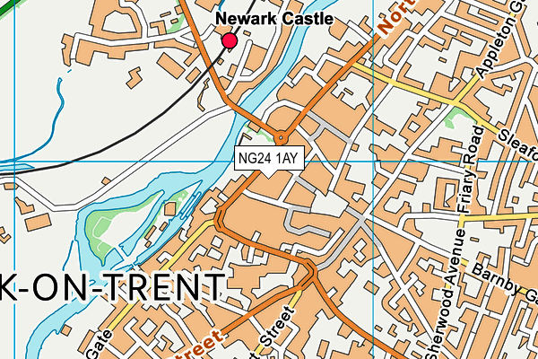 NG24 1AY map - OS VectorMap District (Ordnance Survey)