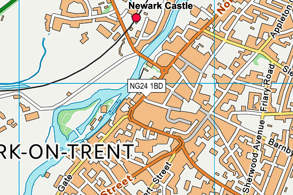 NG24 1BD map - OS VectorMap District (Ordnance Survey)