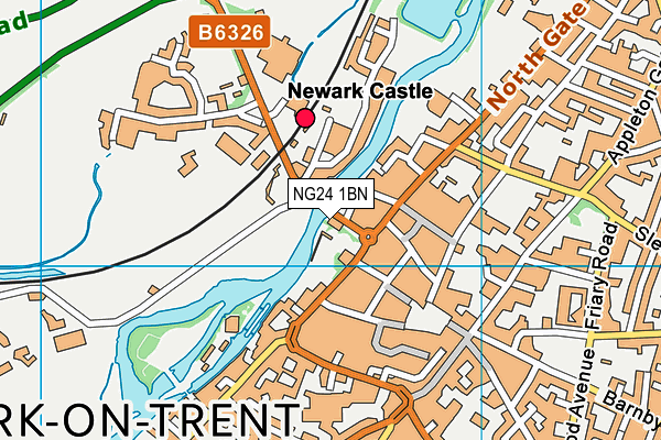 NG24 1BN map - OS VectorMap District (Ordnance Survey)