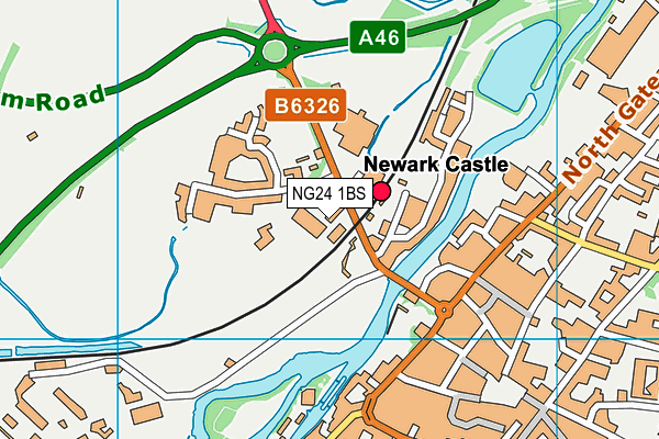 NG24 1BS map - OS VectorMap District (Ordnance Survey)