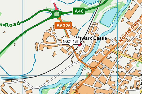 NG24 1BT map - OS VectorMap District (Ordnance Survey)