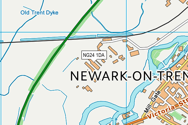 NG24 1DA map - OS VectorMap District (Ordnance Survey)