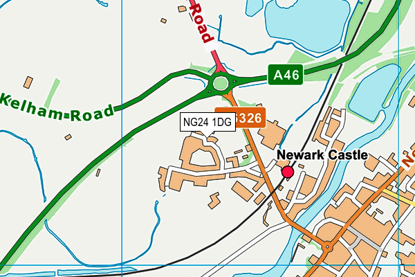 NG24 1DG map - OS VectorMap District (Ordnance Survey)