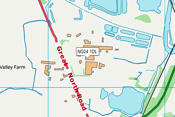 NG24 1DL map - OS VectorMap District (Ordnance Survey)