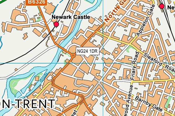 NG24 1DR map - OS VectorMap District (Ordnance Survey)