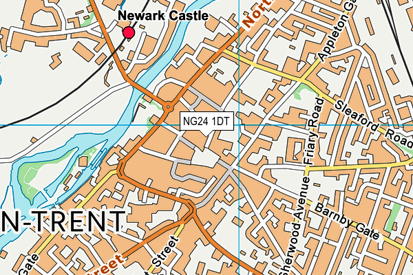 NG24 1DT map - OS VectorMap District (Ordnance Survey)