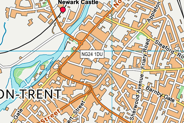 NG24 1DU map - OS VectorMap District (Ordnance Survey)