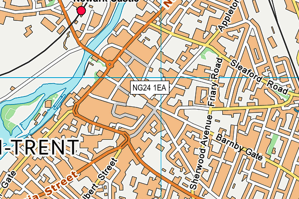 NG24 1EA map - OS VectorMap District (Ordnance Survey)