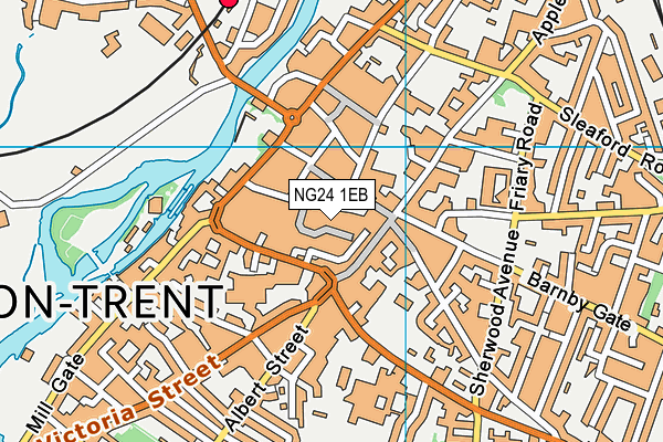 NG24 1EB map - OS VectorMap District (Ordnance Survey)