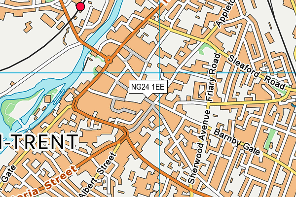 NG24 1EE map - OS VectorMap District (Ordnance Survey)