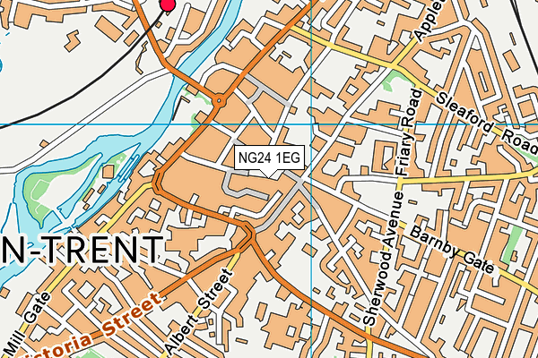 NG24 1EG map - OS VectorMap District (Ordnance Survey)