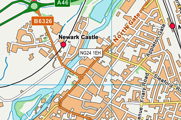 NG24 1EH map - OS VectorMap District (Ordnance Survey)