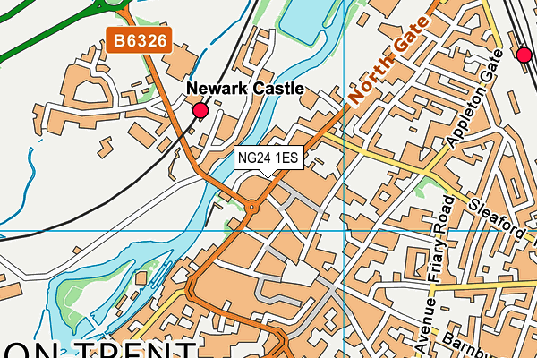 NG24 1ES map - OS VectorMap District (Ordnance Survey)