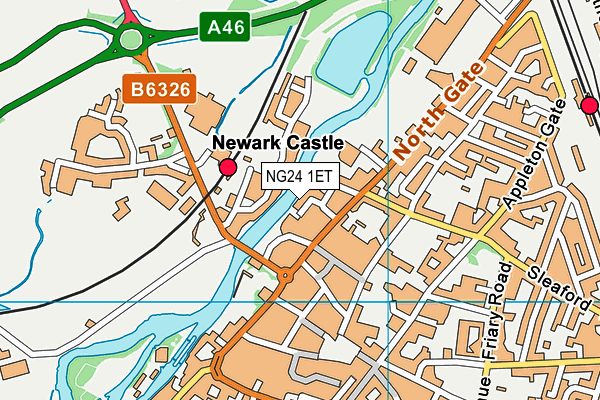 NG24 1ET map - OS VectorMap District (Ordnance Survey)