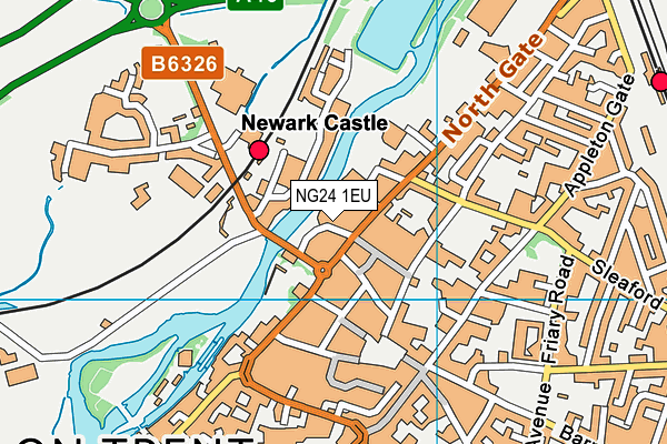 NG24 1EU map - OS VectorMap District (Ordnance Survey)