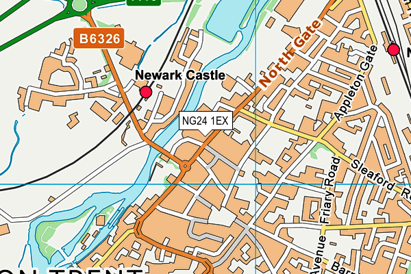 NG24 1EX map - OS VectorMap District (Ordnance Survey)