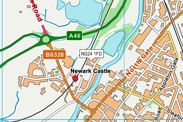 NG24 1FD map - OS VectorMap District (Ordnance Survey)