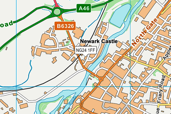 NG24 1FF map - OS VectorMap District (Ordnance Survey)